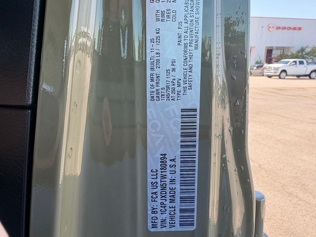 2026 Jeep Wrangler WRANGLER 4-DOOR SPORT
