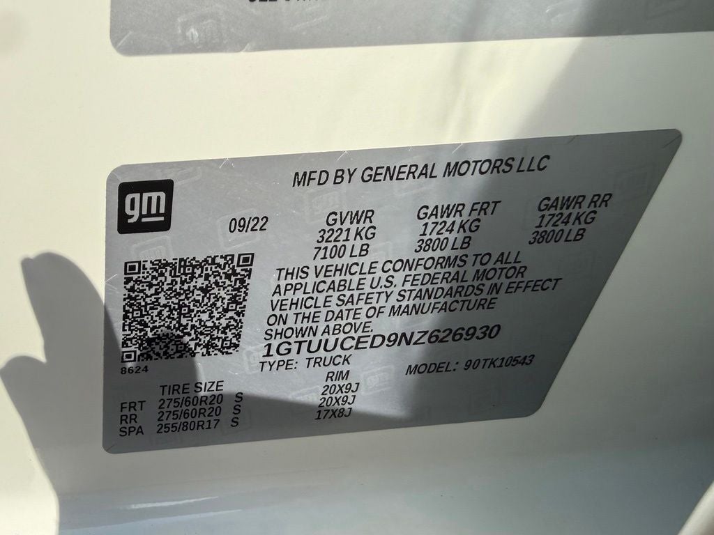 2022 GMC Sierra 1500 4WD Crew Cab Short Box Elevation