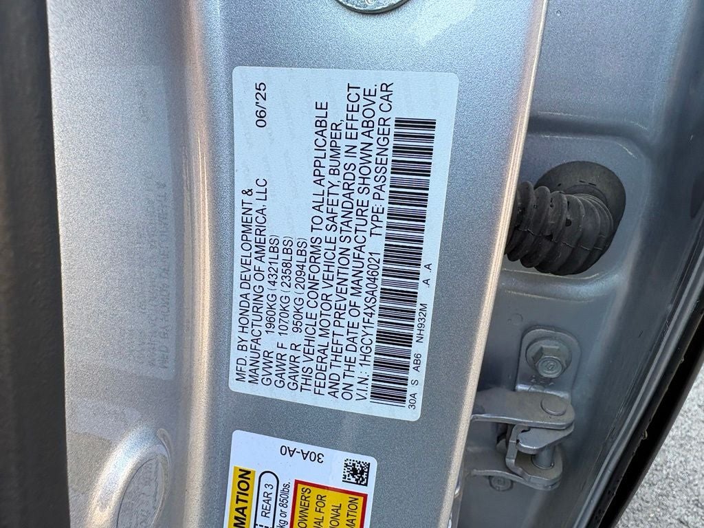 2025 Honda Accord Sedan SE