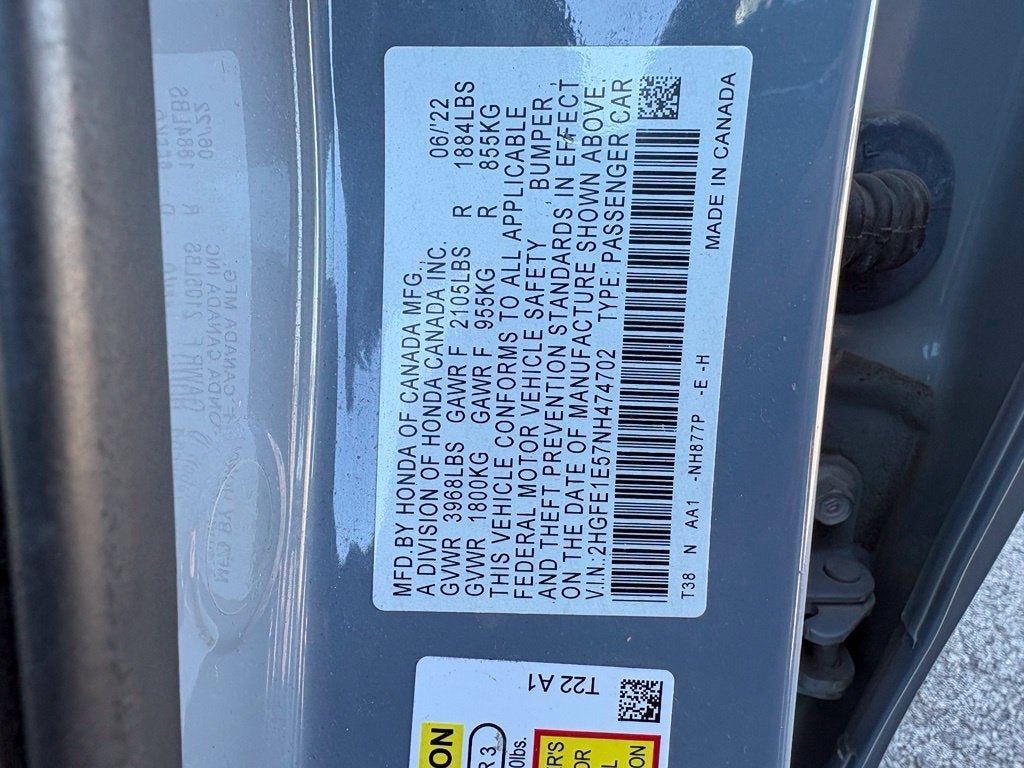 2022 Honda Civic Si Si