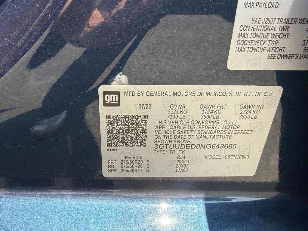 2022 GMC Sierra 1500 4WD Crew Cab Short Box SLT