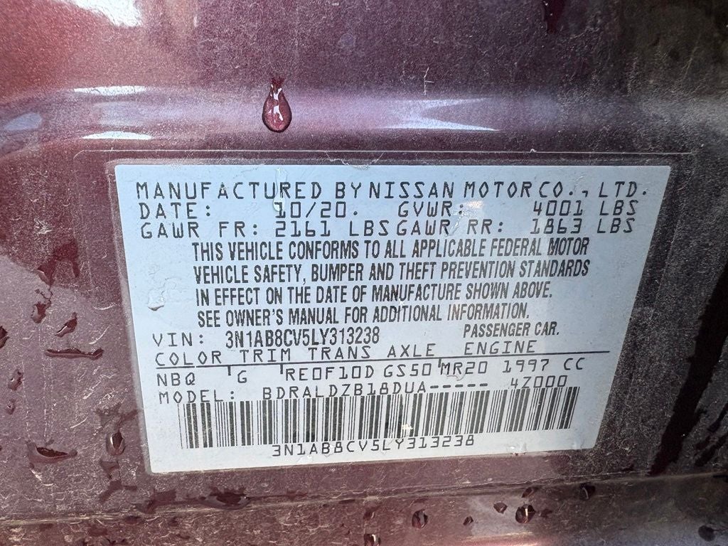 2020 Nissan Sentra SV Xtronic CVT