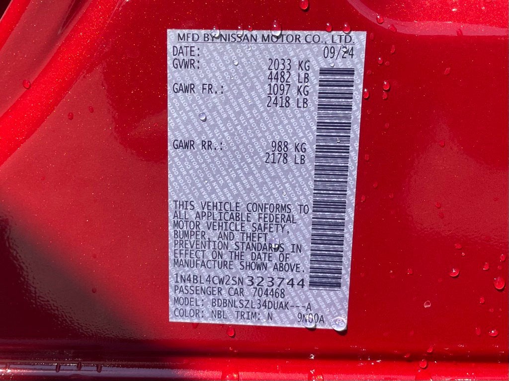 2025 Nissan Altima 2.5 SR CLEAN CARFAX 1-OWNER