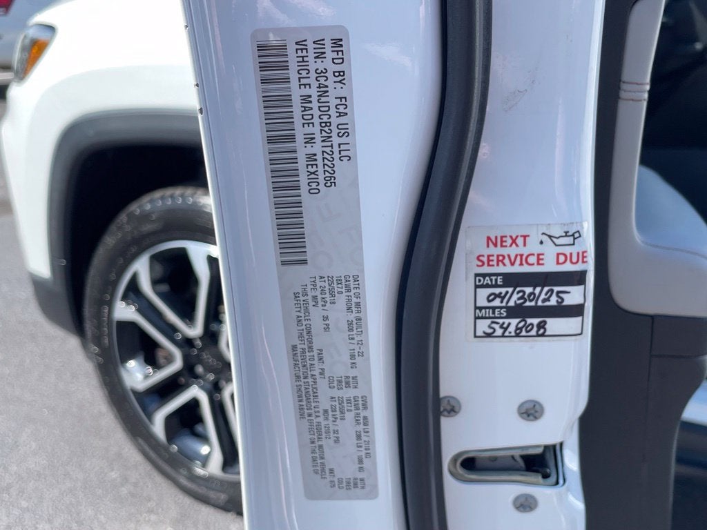 2022 Jeep Compass Limited Pano Roof, One Owner, Clean CarFax