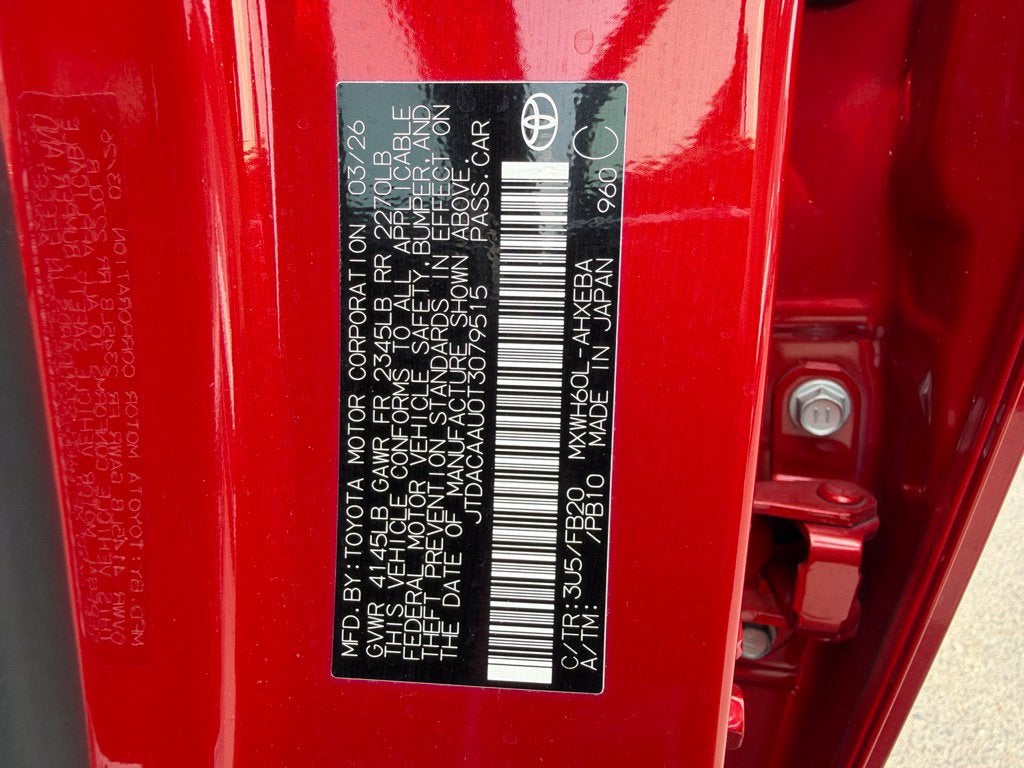 2026 Toyota Prius LE One Owner, Low Miles