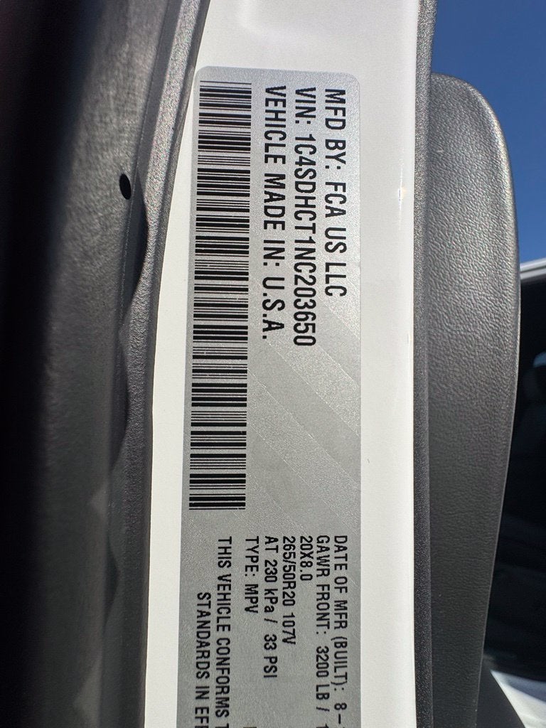 2022 Dodge Durango R/T Plus