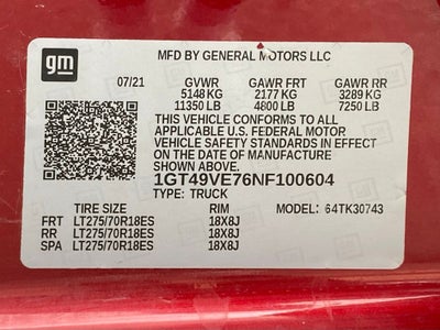 2022 GMC Sierra 3500HD AT4