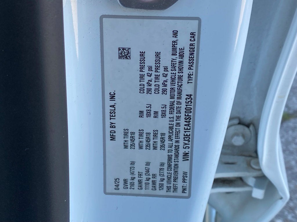 2025 Tesla Model 3 Long Range