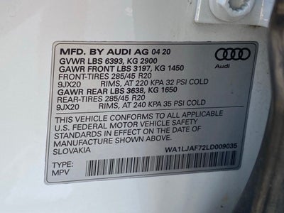 2020 Audi Q7 45 Premium Plus quattro