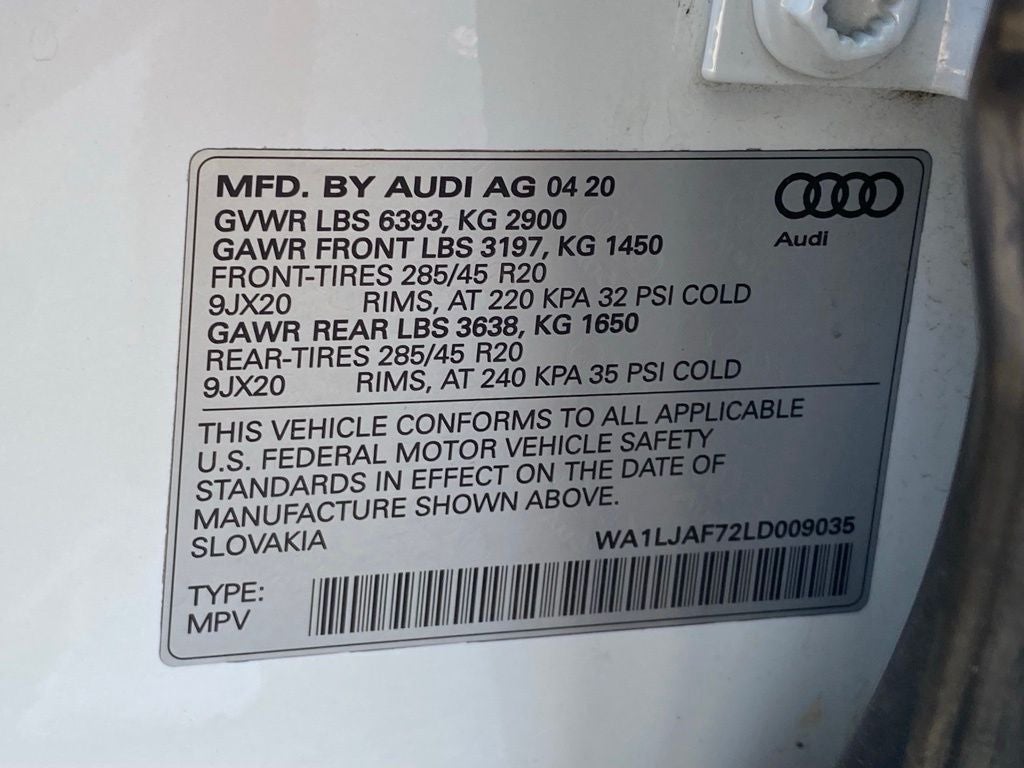 2020 Audi Q7 45 Premium Plus quattro