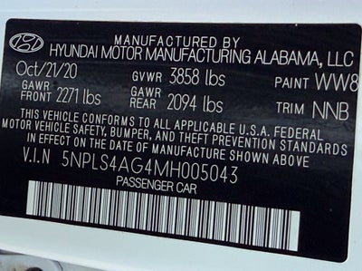 2021 Hyundai Elantra SEL