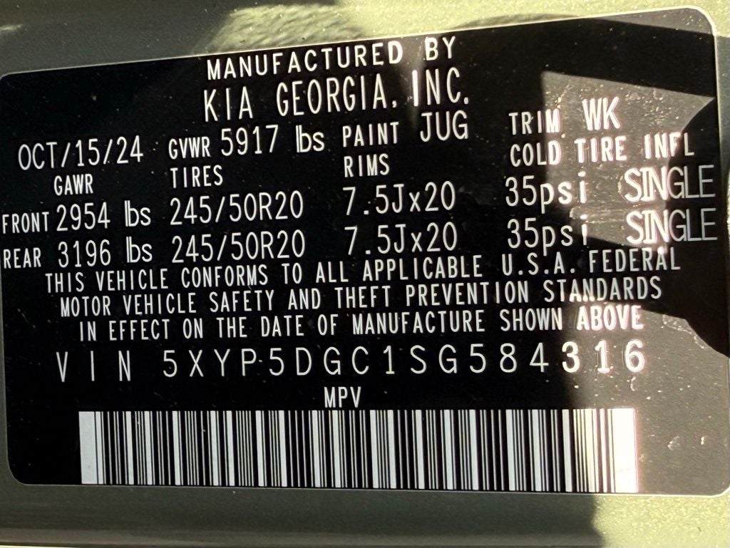 2025 Kia Telluride SX-Prestige X-Line HEADS UP DISPLAY