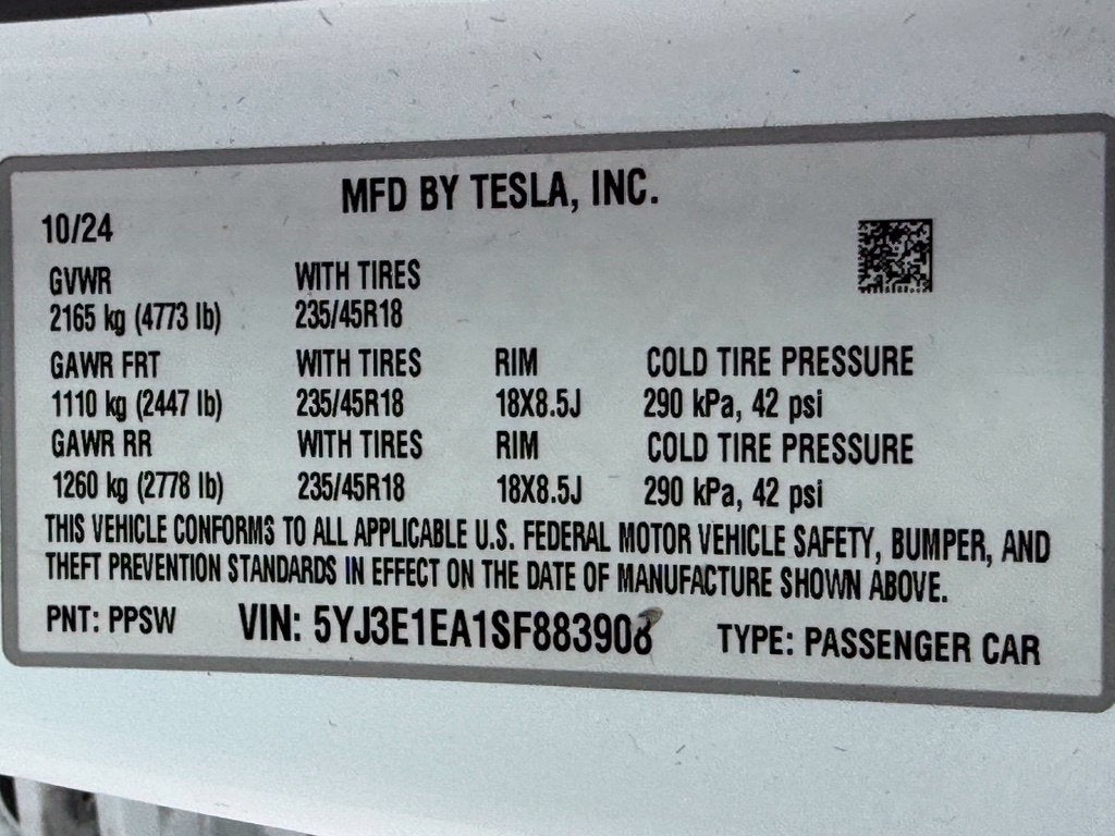 2025 Tesla Model 3 Long Range - CARFAX ONE OWNER