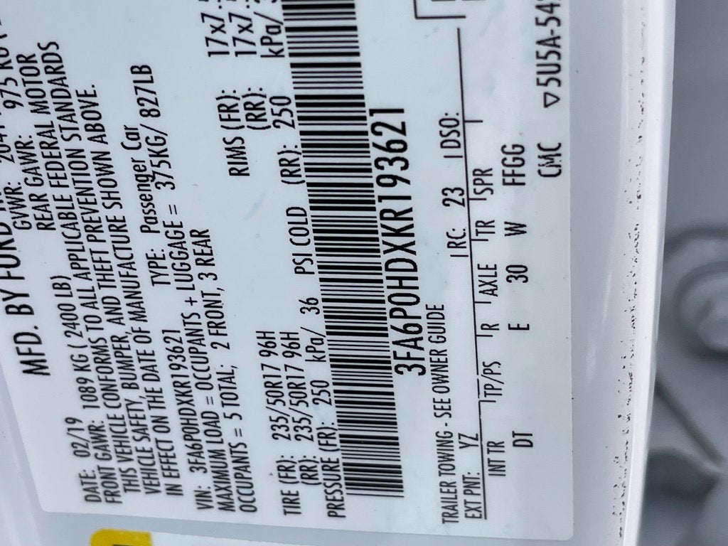 2019 Ford Fusion SE