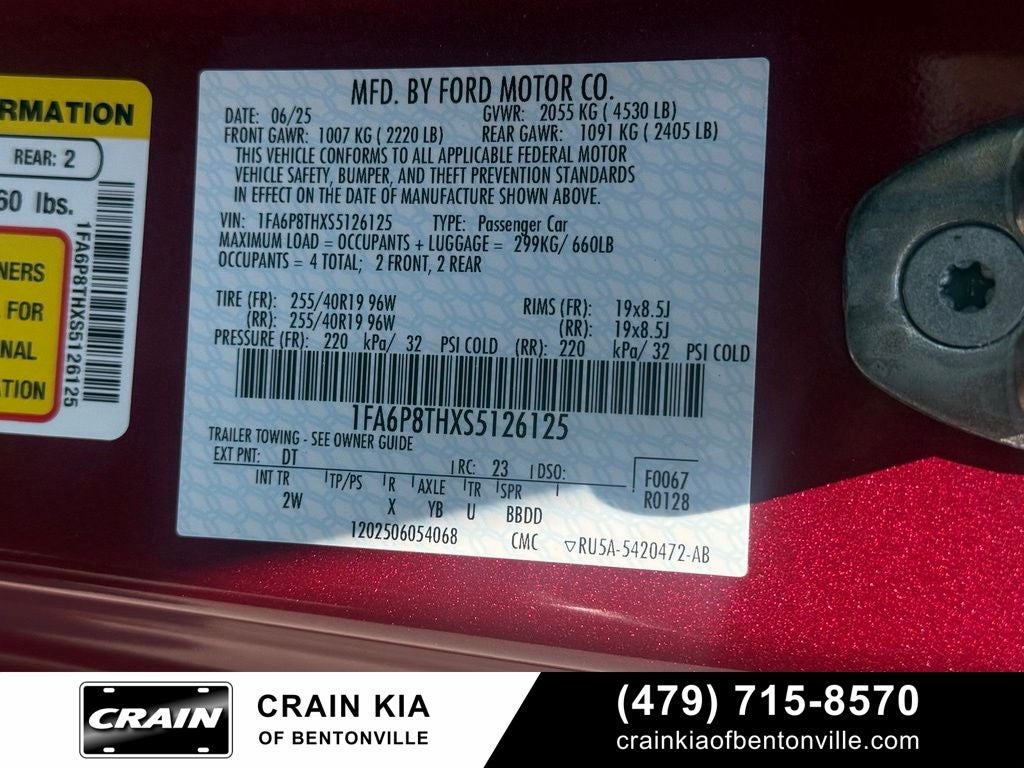 2025 Ford Mustang EcoBoost - CLEAN CARFAX / ONE OWNER
