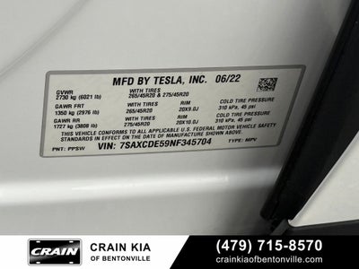 2022 Tesla Model X Base - AWD / CLEAN CARFAX / ONE OWNER