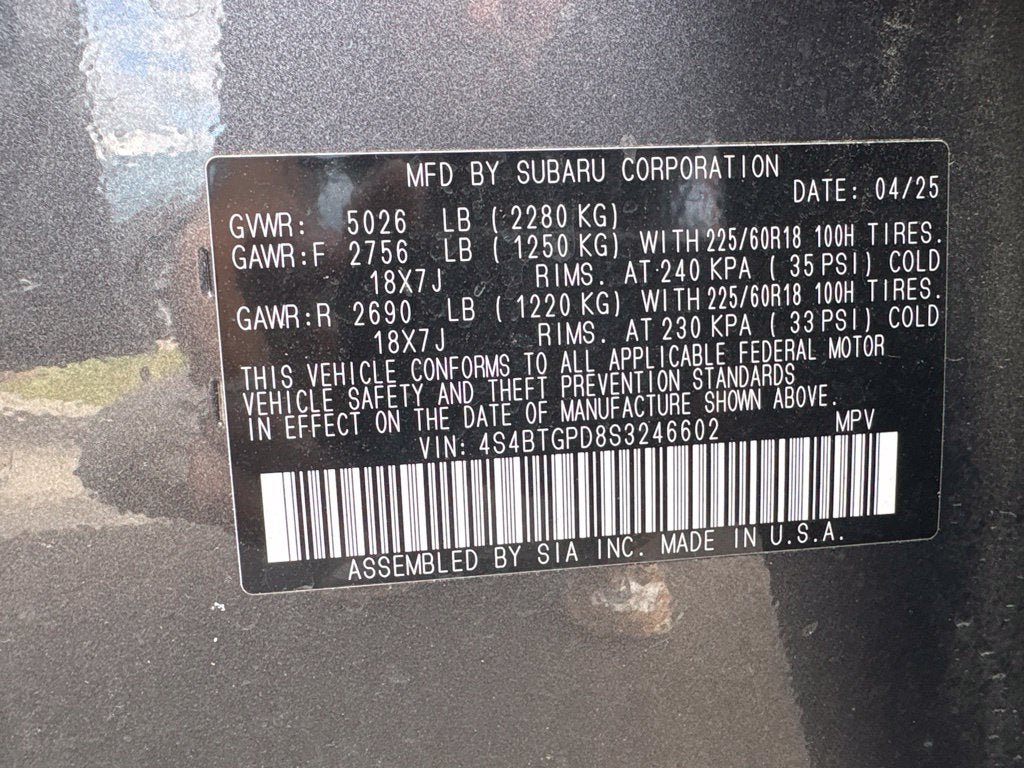 2025 Subaru Outback Touring XT