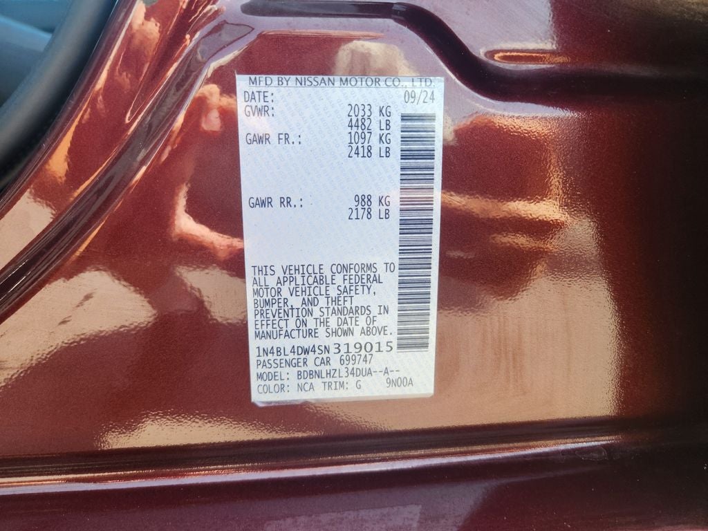 2025 Nissan Altima 2.5 SV