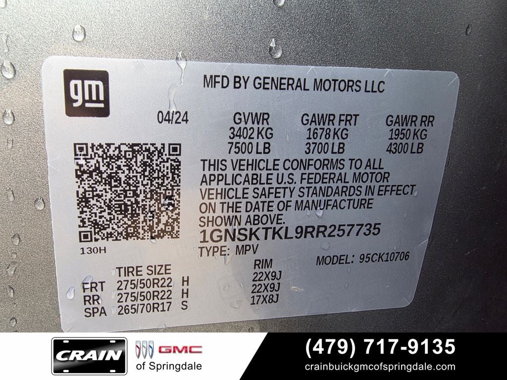 2024 Chevrolet Tahoe High Country HEADS UP DISPLAY TWIN PANEL ROOF