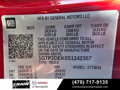 2025 GMC Canyon AT4 2.7L Turbomax