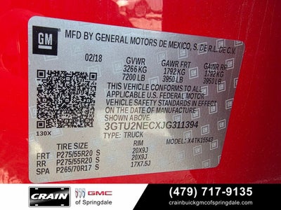 2018 GMC Sierra 1500 SLT 4WD / LEATHER / TOWING PACKAGE