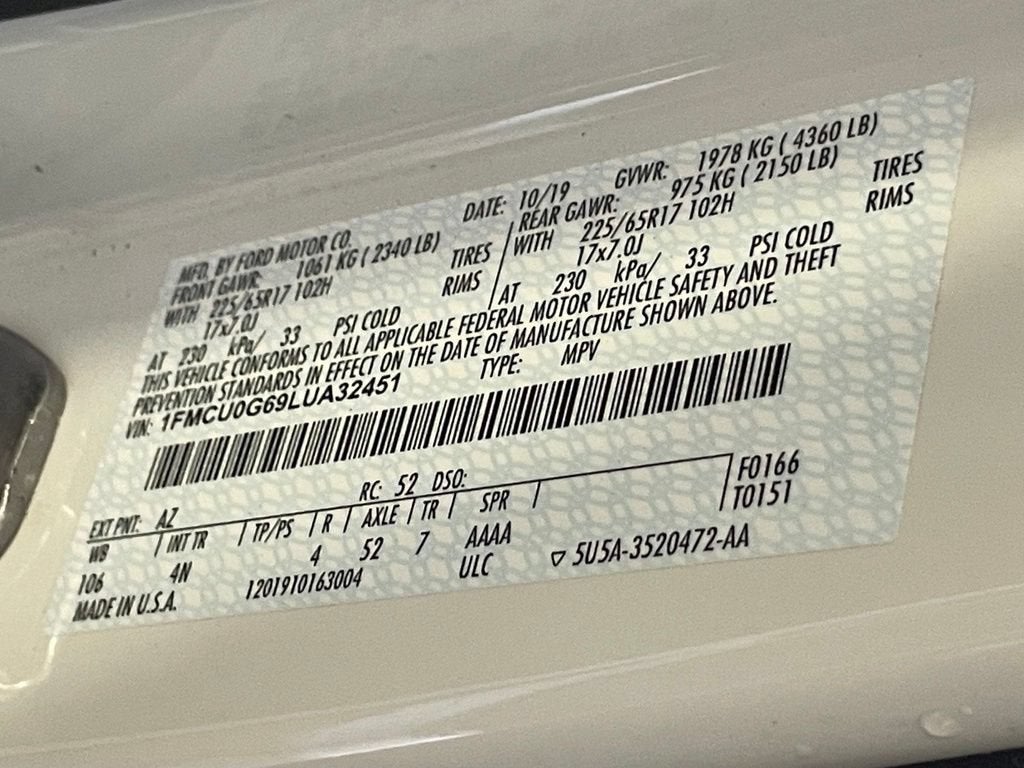 2020 Ford Escape SE