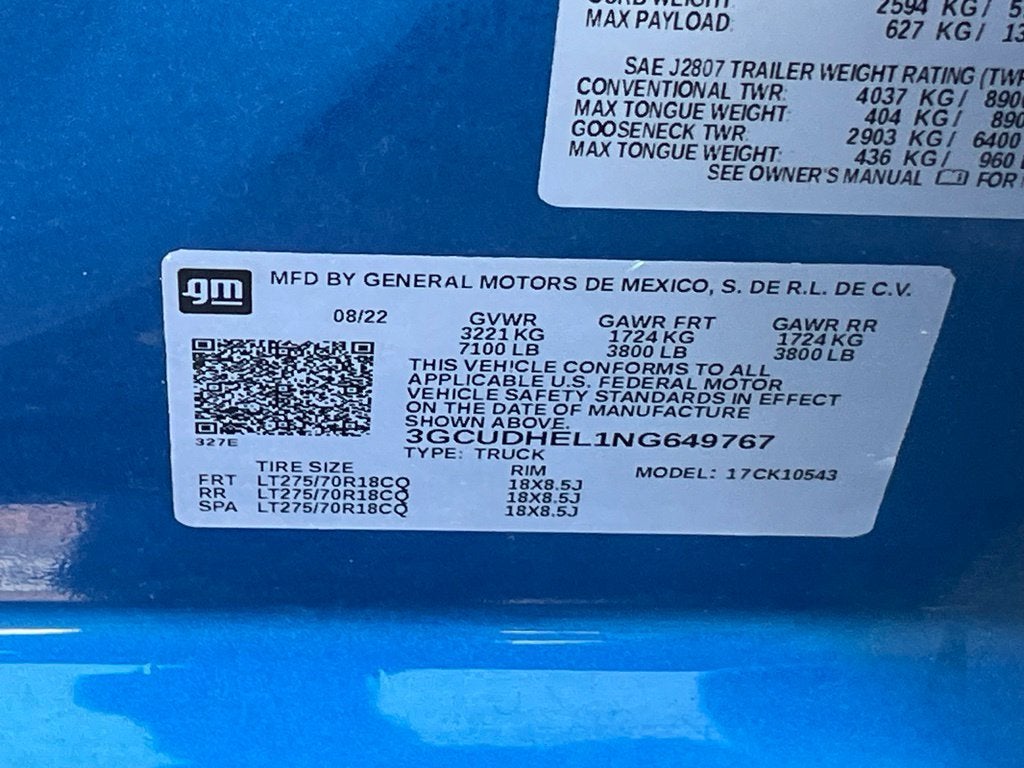 2022 Chevrolet Silverado 1500 ZR2